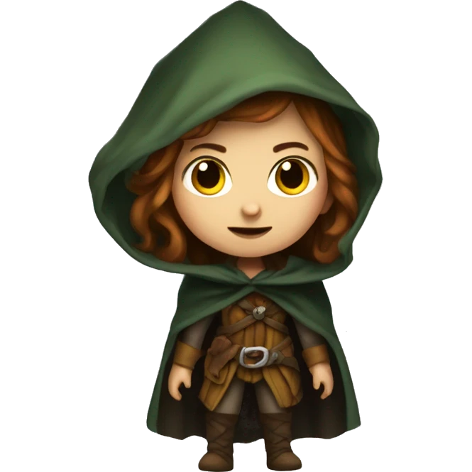 female halfling rogue cape emoji