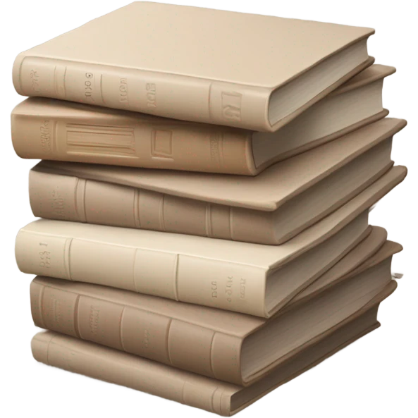 realistic aesthetic books pale brown emoji