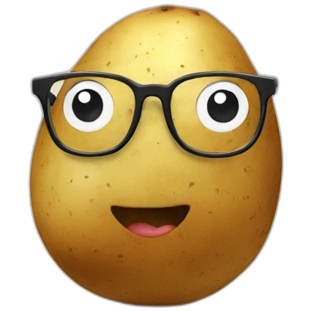Potato with glasses emoji