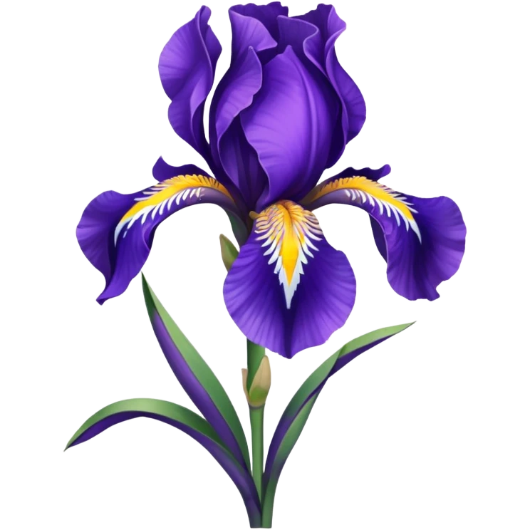 Realistic Still life detailed Iris sibirica emoji