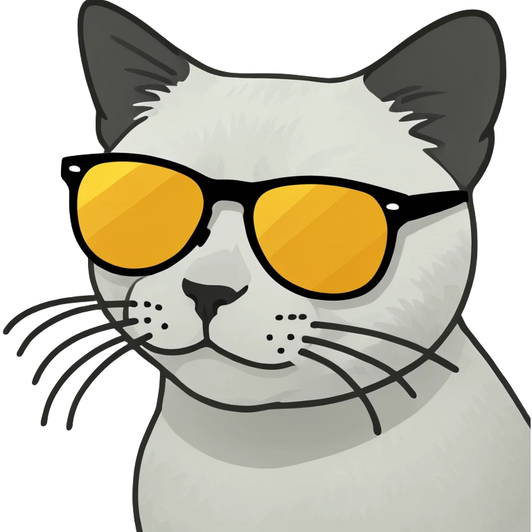 Cat with sunglasses emoji