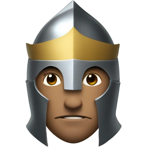 Knight with an arrow in his head emoji