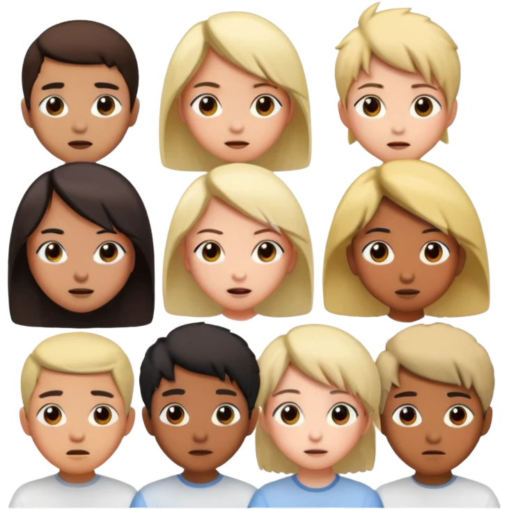 Anime different reactions emoji