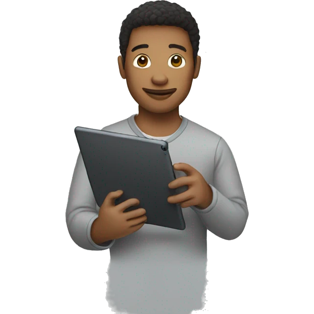 person holding ipad emoji