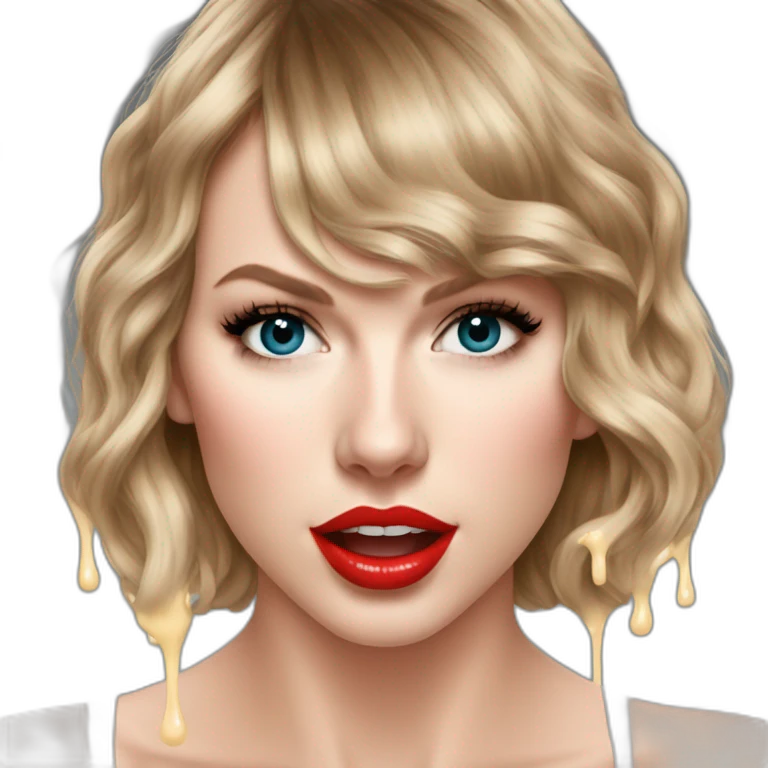 taylor-swift-selfie-milk-on-face-dripping emoji