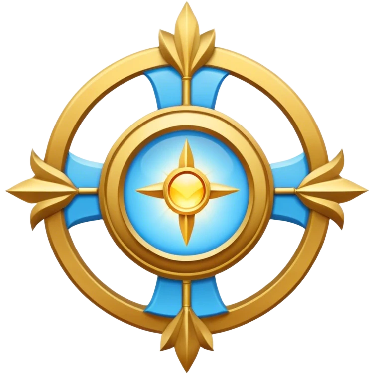 Apostle's emblem with a touch of light blue emoji