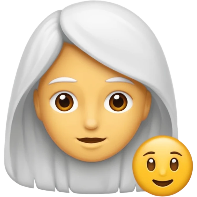 Beyaz kulaklık Kurdeleli  emoji