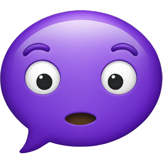 purple chat bubble emoji