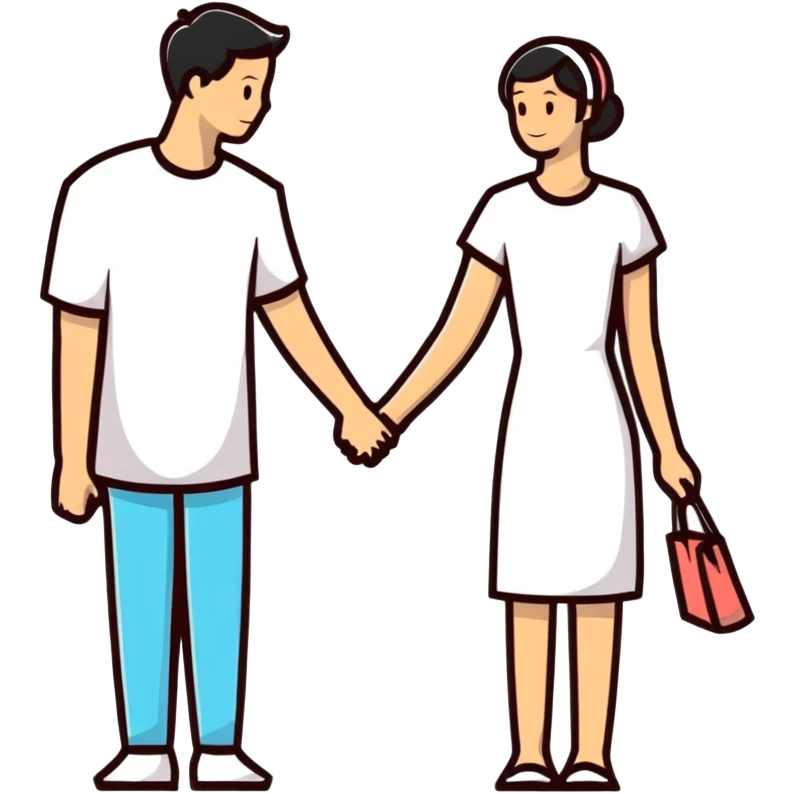 couple holding hands romantic emoji
