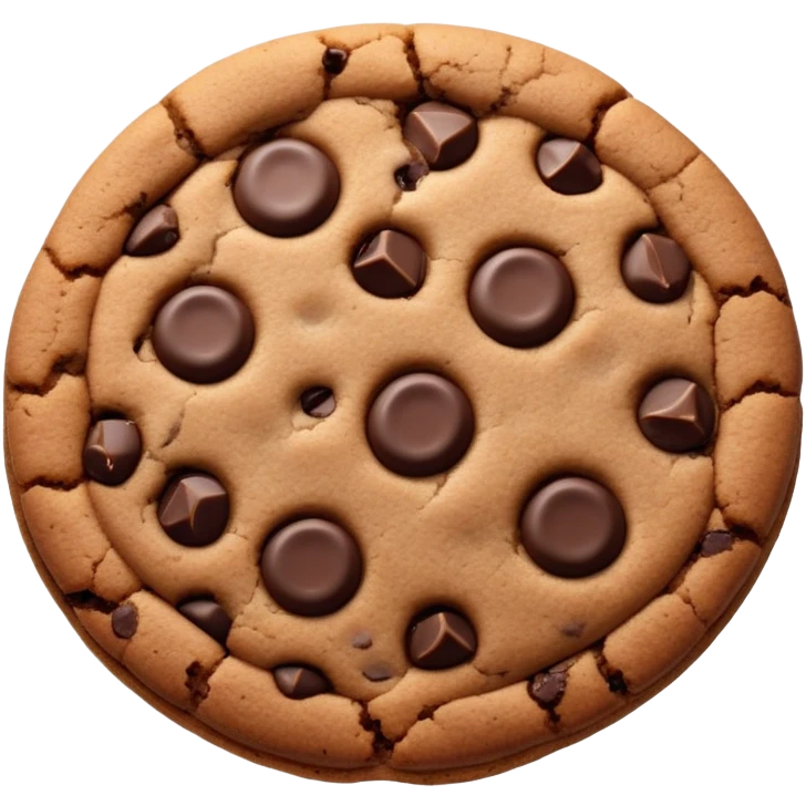 A chocolate cookie emoji