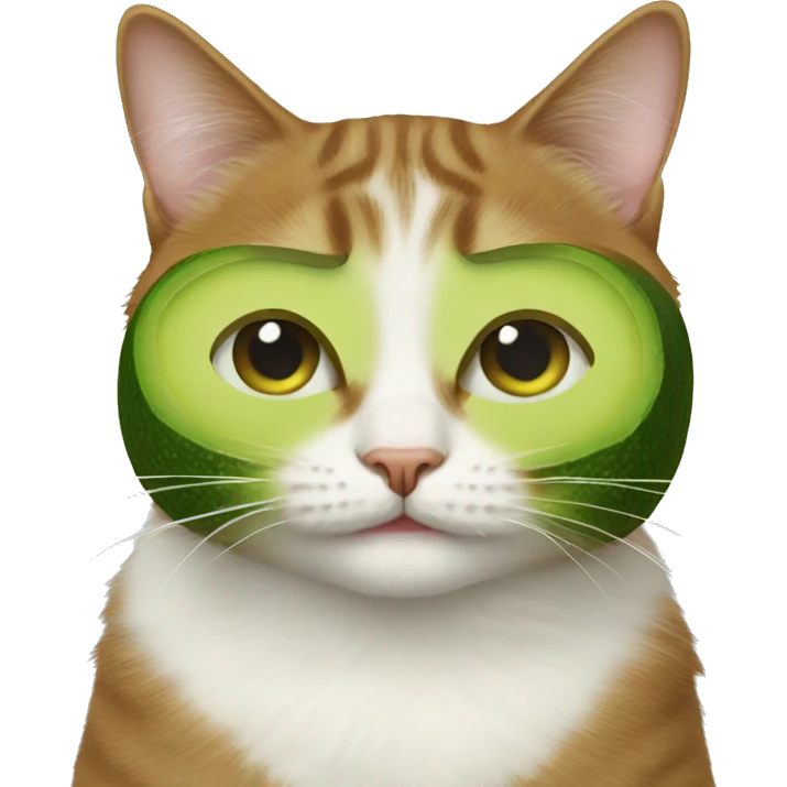 cat with avocado  emoji