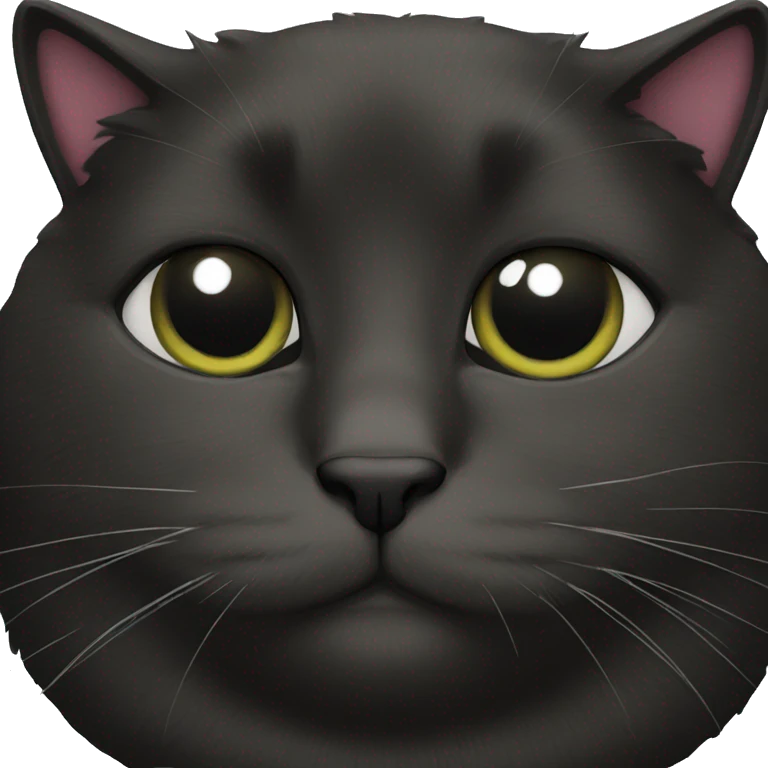 fat black cat emoji