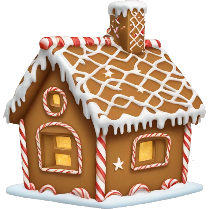 Gingerbread house with stars emoji