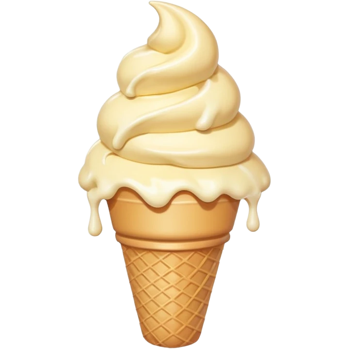 cononito de helado de vainilla kawaii emoji