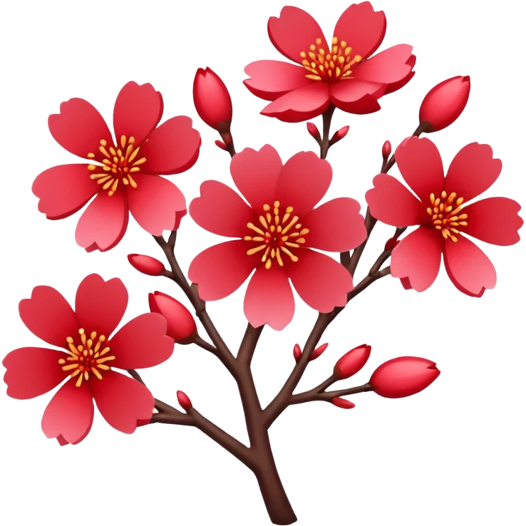 Red sakura emoji