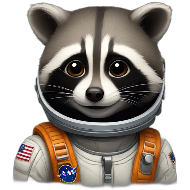 Astronaut raccoon emoji