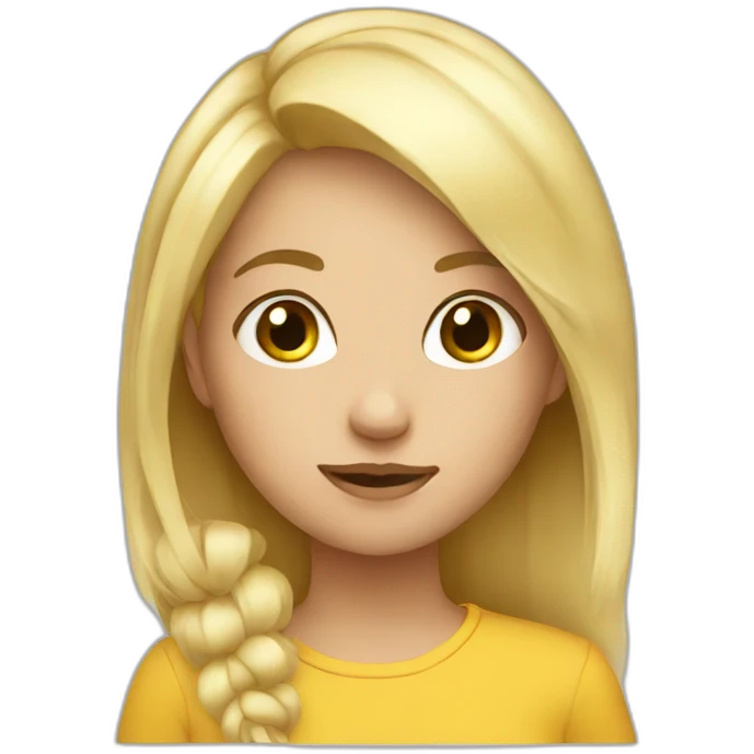 cute blonde girl  emoji