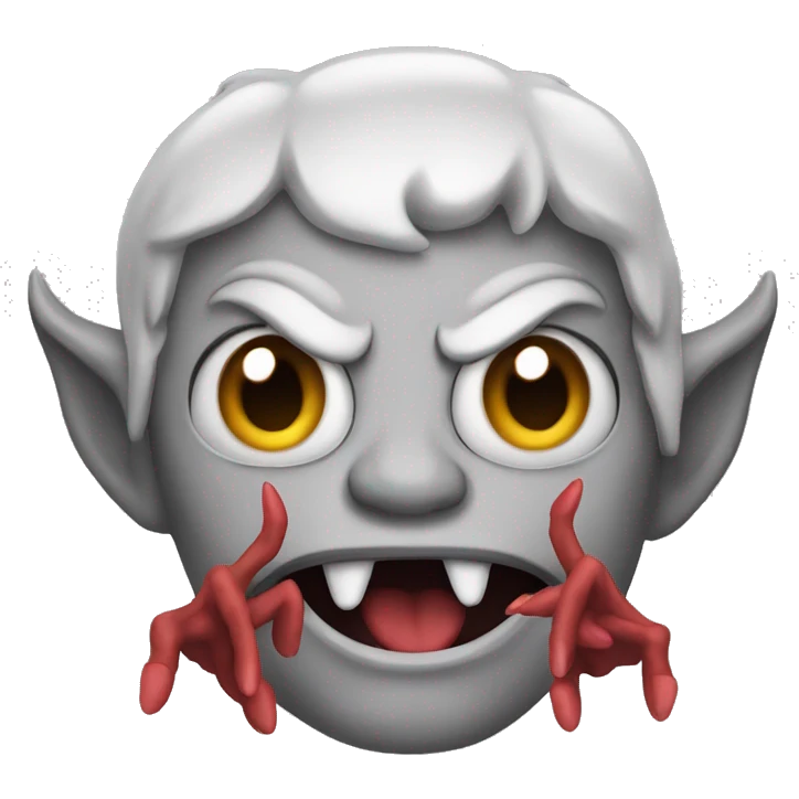 Demon with feet behind emoji