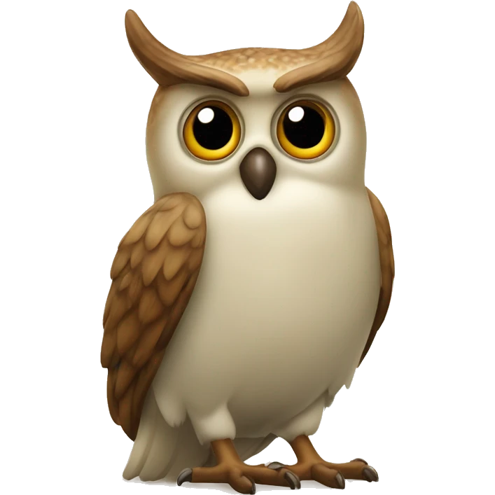 Hibou avec une lettre dans la bouche emoji