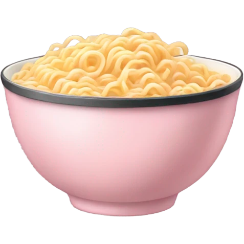 Light Pink Bowl of ramen noodles emoji