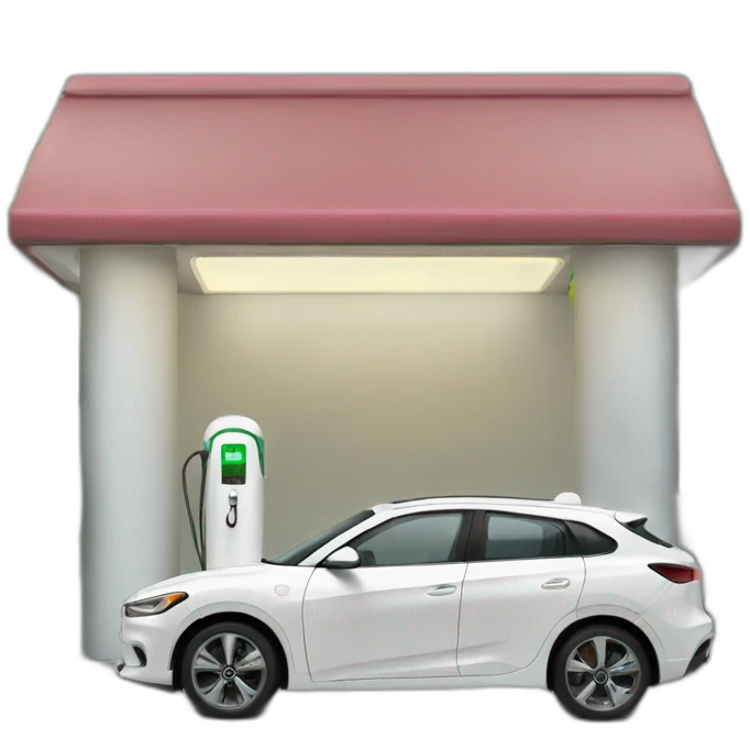 car and Charging station emoji
