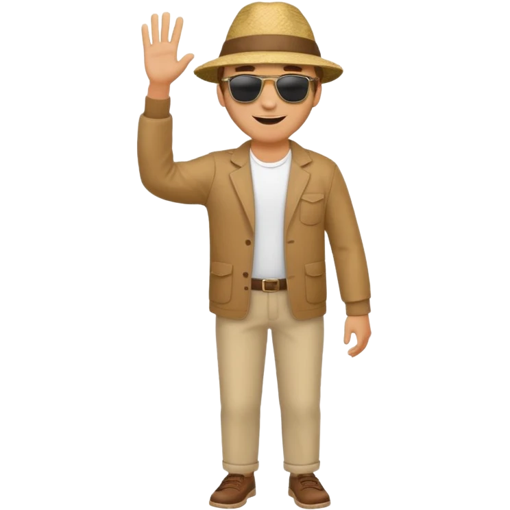 man full body waving emoji
