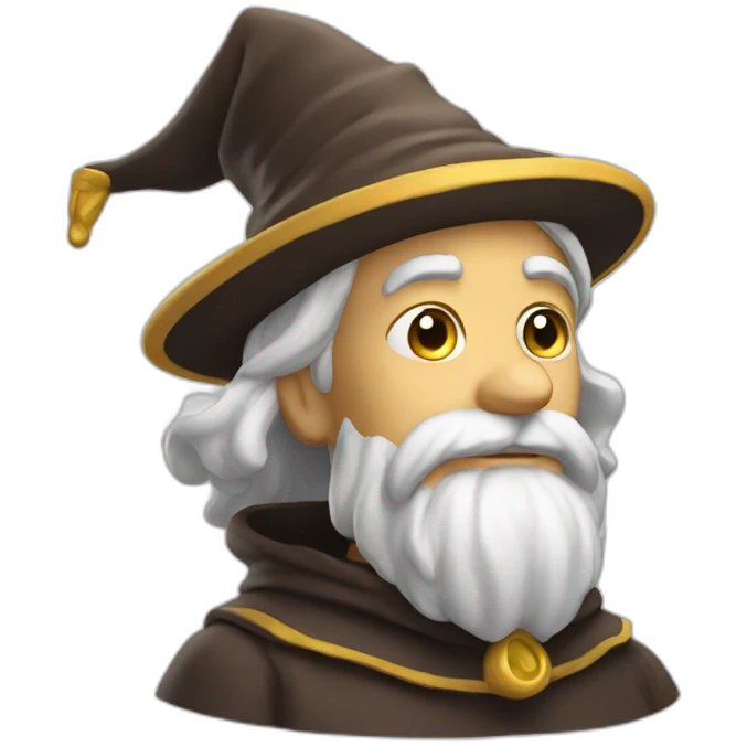 Thinking wizard emoji