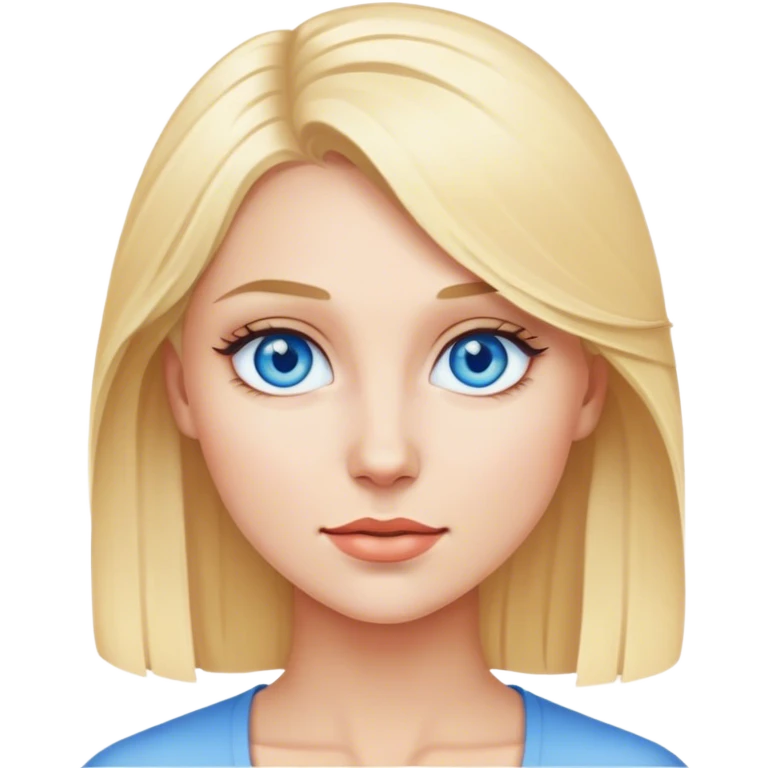 Une blonde aux yeux bleus  emoji