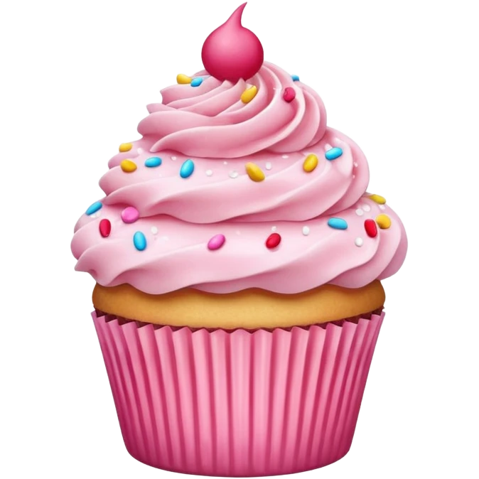 Cupcake with pink icing emoji
