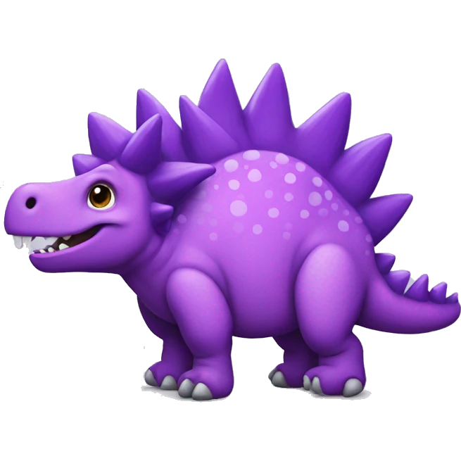 Cute purple stegosaurus  emoji