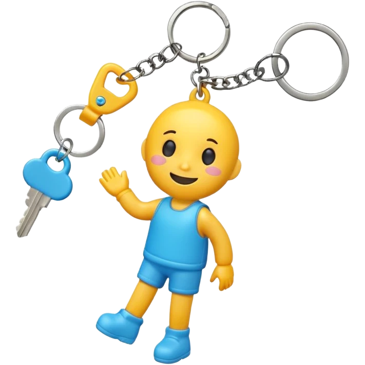 Cartoon key chain – cute character figure dangling. emoji