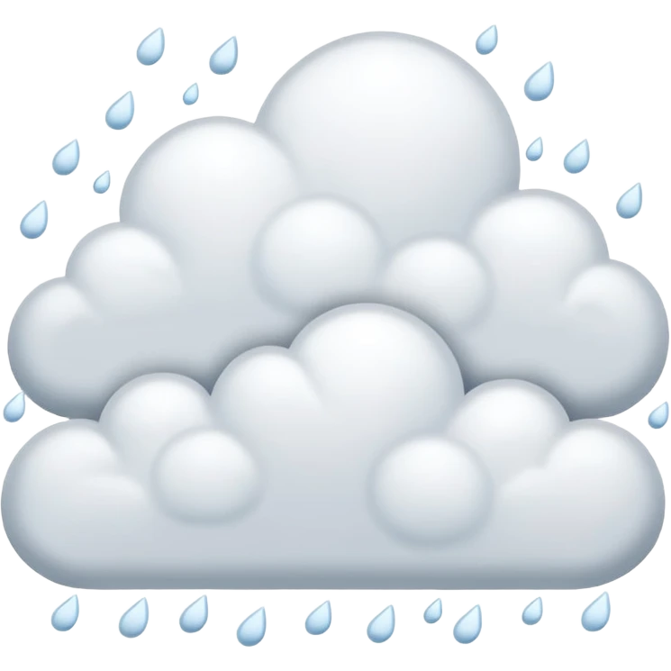 snowing from clouds emoji