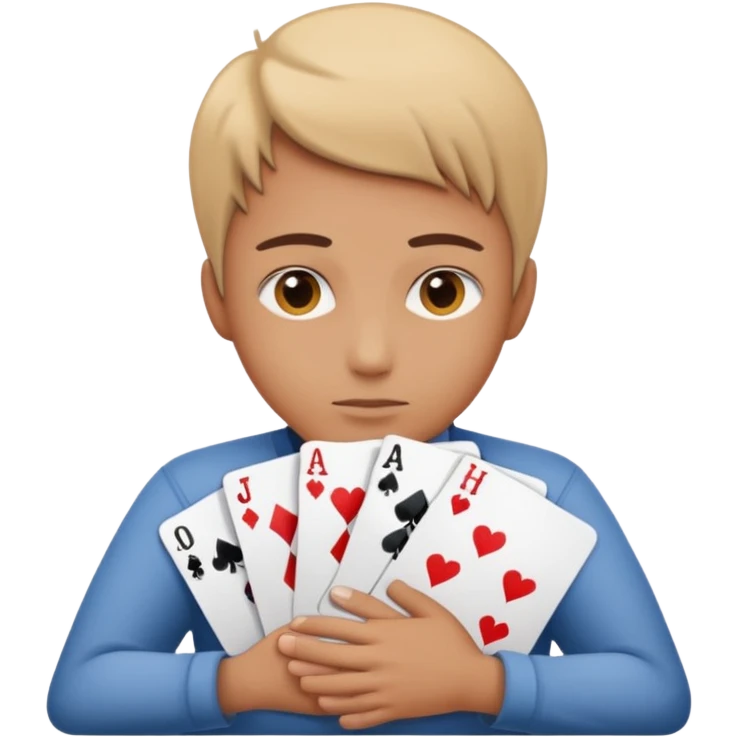 poker face emoji with a blank expression, offering a warm hug, soft colors emoji