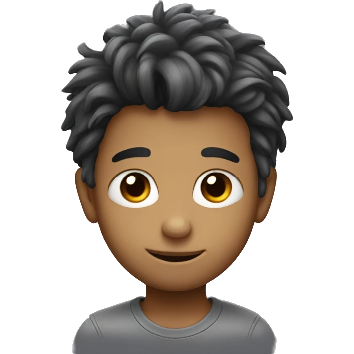 a short boy who looks like a rat with hair emoji