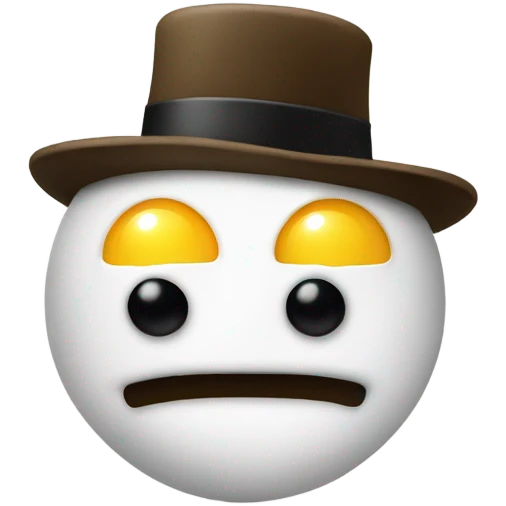 Fried egg with face and suit and tophat emoji