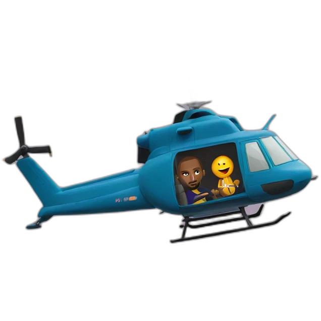 Kobe Bryant in a helicopter emoji