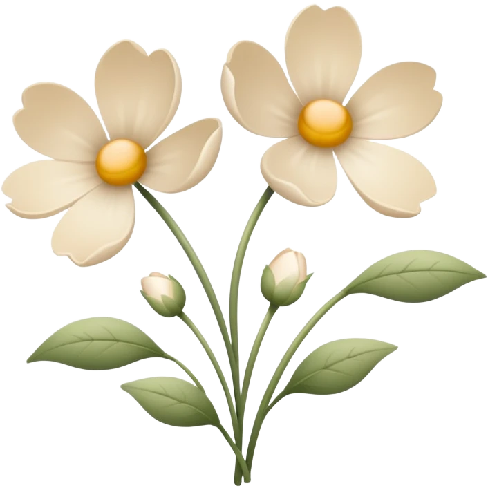 light beige flowers  emoji