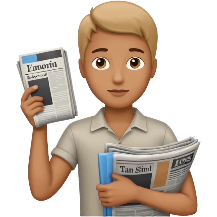 newspaper under arm emoji