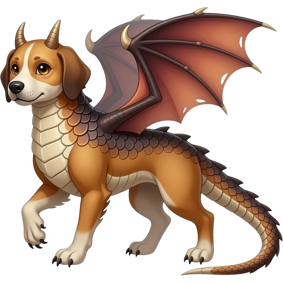 Dragon mixed with a dog emoji