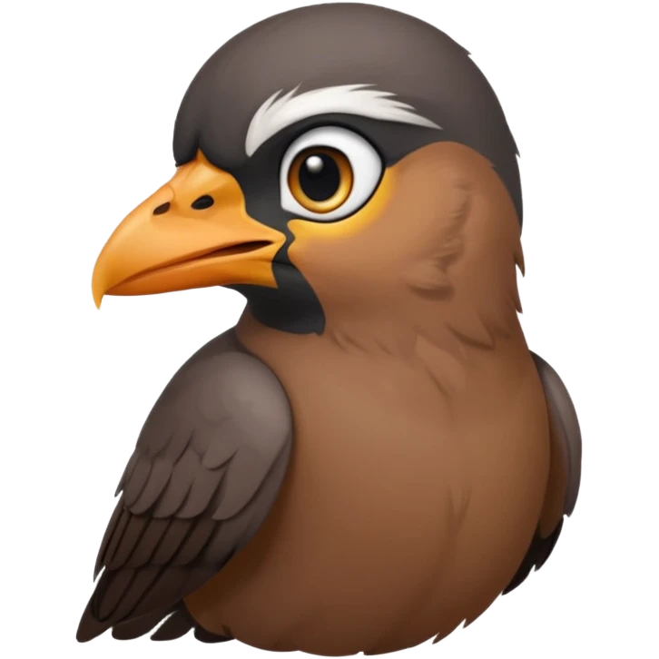 A sad common myna bird cute emoji emoji
