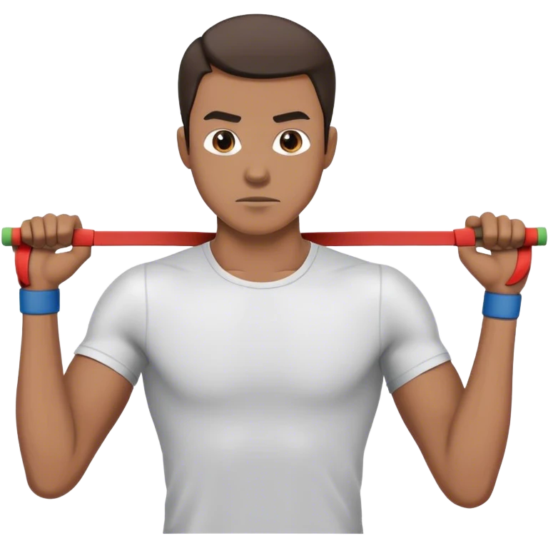 guy resistance band exercise emoji