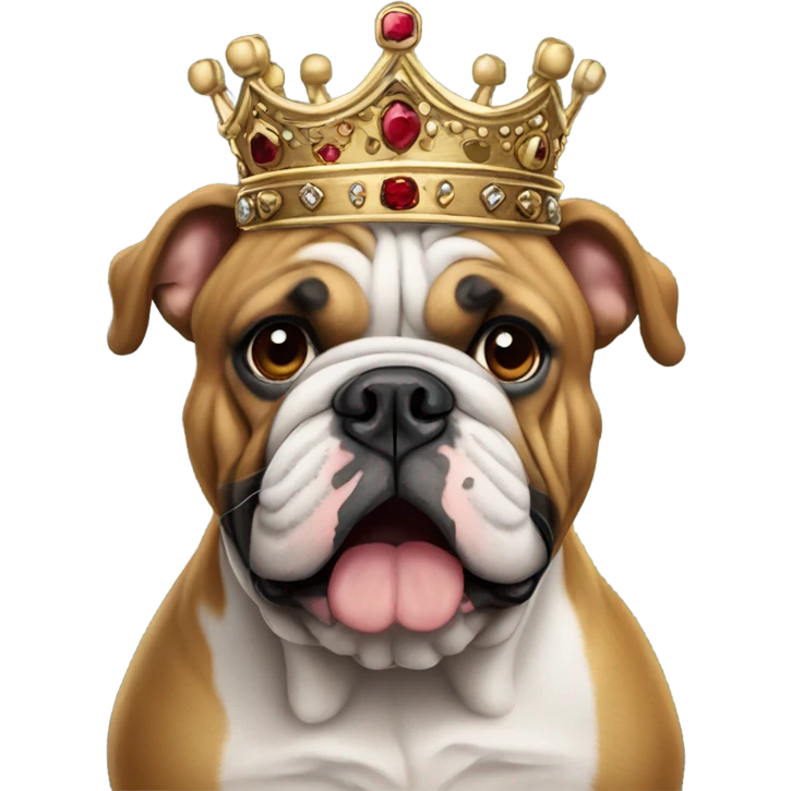 English bulldog with a crown emoji