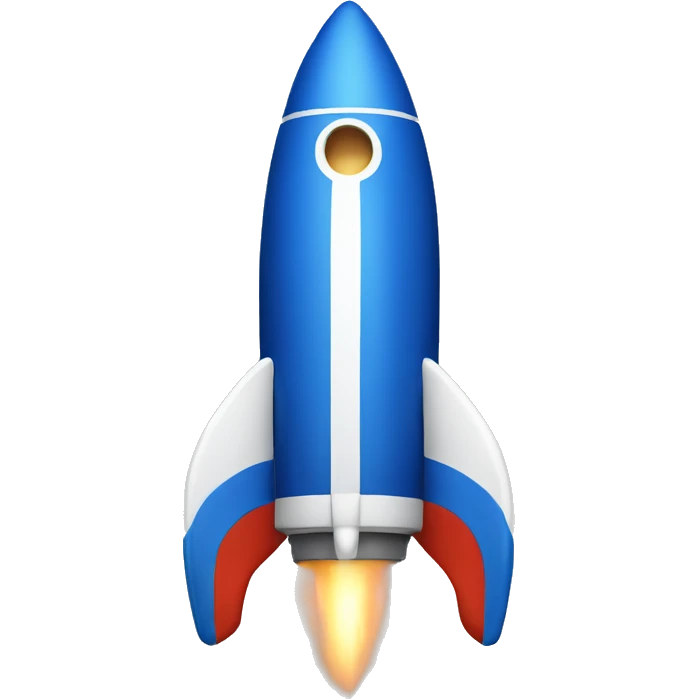rocket blue emoji