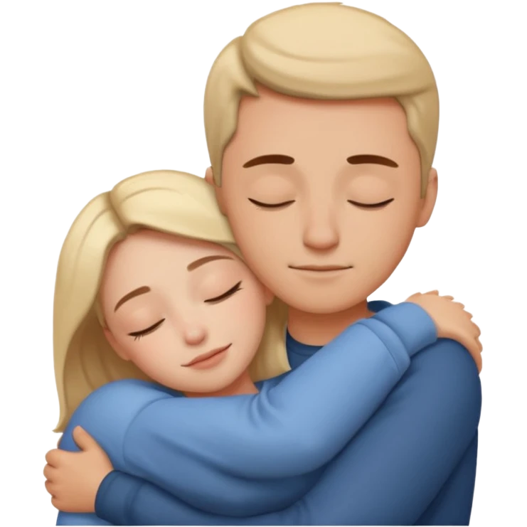 Deep hug on sleep of couples emoji