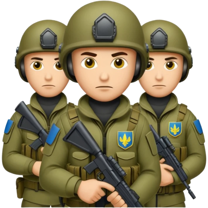 Ukrainian intelligance agency warrior men company group team emoji