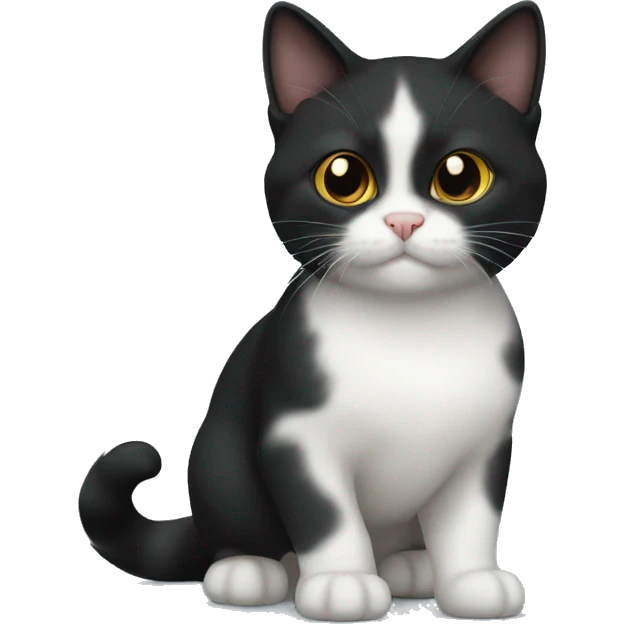 Black munchkin cat emoji