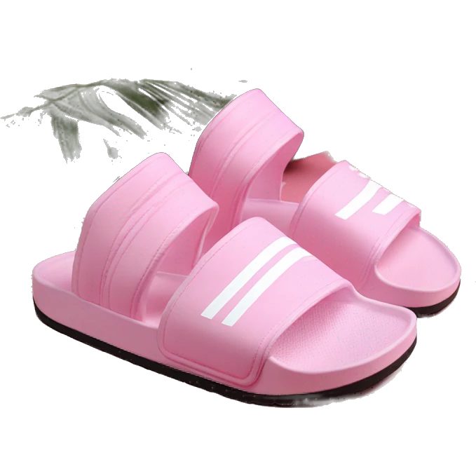 adidas adilettes sandals comfort pink cloud and black emoji