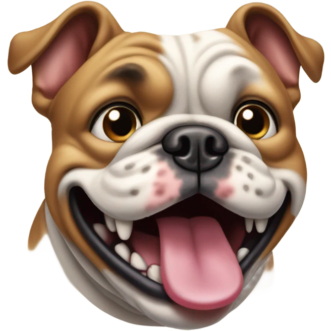 bulldog contento emoji