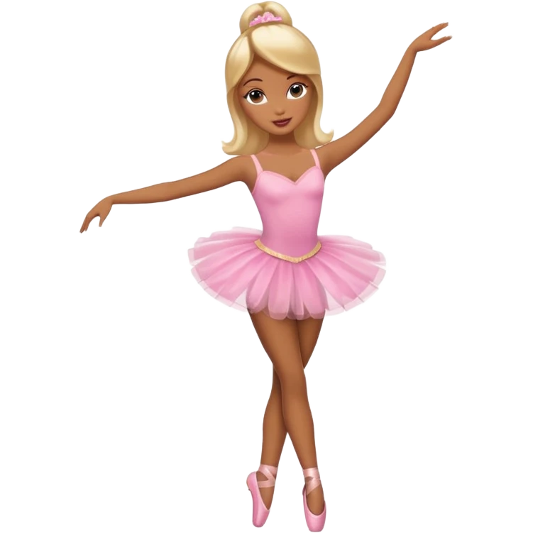 brown skin blonde barbie ballerina  emoji