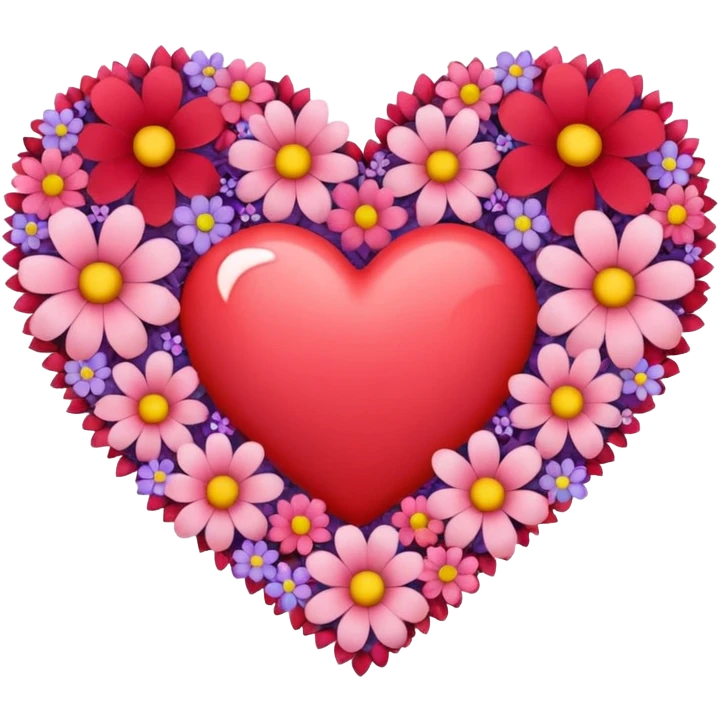 a heart made of flowers emoji
